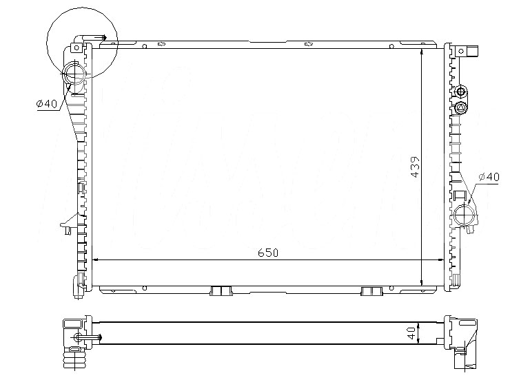 Радиатор BMW 5 (E39) 1996-2000