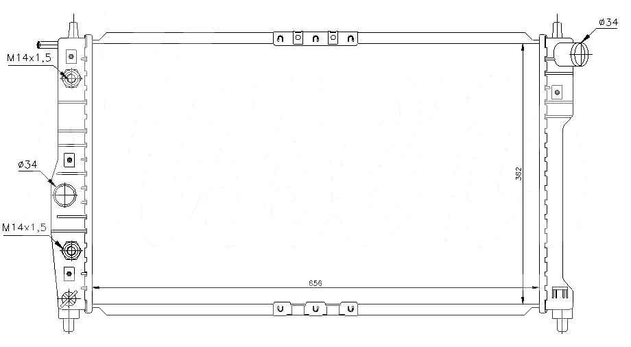Радиатор DAEWOO NUBIRA 1999-2003