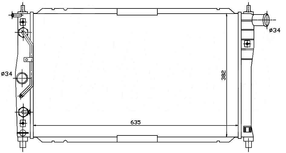 Радиатор DAEWOO LANOS 1997-2000