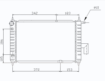 Радиатор DAEWOO MATIZ 2001-2005