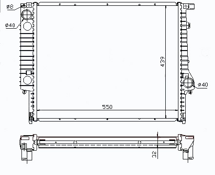 Радиатор BMW 3 (E36) 1990-1998