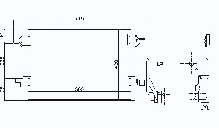 Радиатор кондиционера AUDI (A4) 1994-1999
