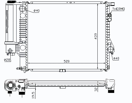 Радиатор BMW 5 (E39) 1996-2000