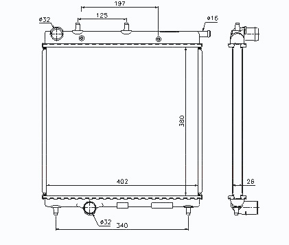 Радиатор CITROEN C3 2002-2009