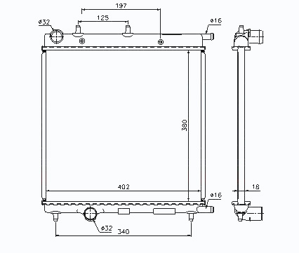 Радиатор CITROEN C3 2002-2009