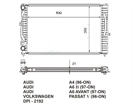 Радиатор AUDI (A4) 1999-2000