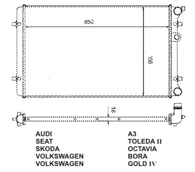 Радиатор AUDI (A3) 1996-2000