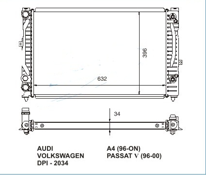Радиатор AUDI (A4) 1994-1999