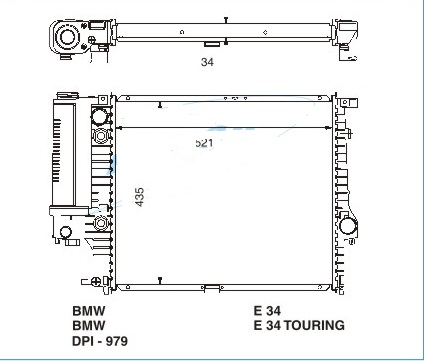 Радиатор BMW 5 (E34) 1988-1995