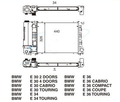 Радиатор BMW 3 (E30) 1982-1990