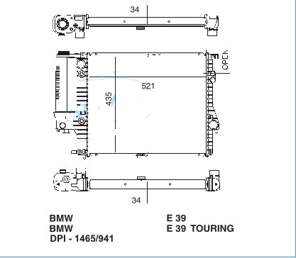 Радиатор BMW 5 (E39) 1996-2000