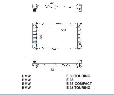 Радиатор BMW 3 (E36) 1990-1998