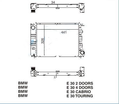 Радиатор BMW 3 (E30) 1982-1990