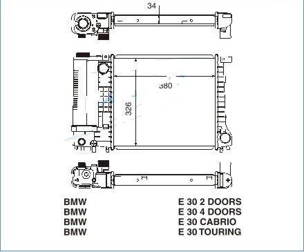 Радиатор BMW 3 (E30) 1982-1990