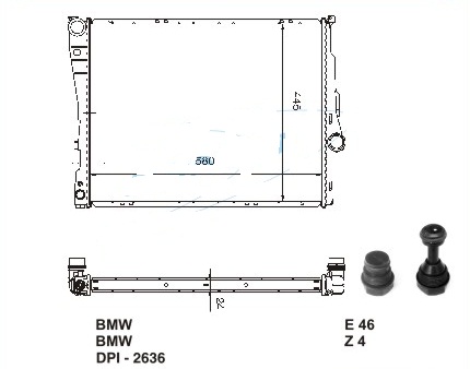 Радиатор BMW 3 (E46) 1998-2001