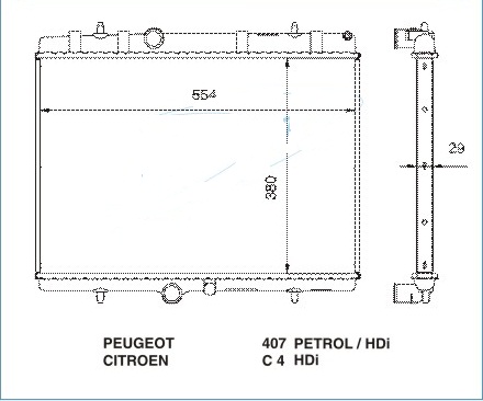 Радиатор CITROEN C5 2008-