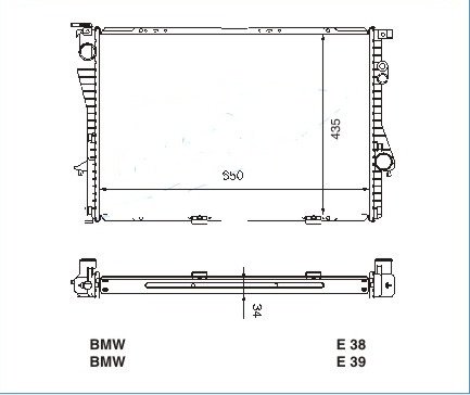 Радиатор BMW 5 (E39) 1996-2000