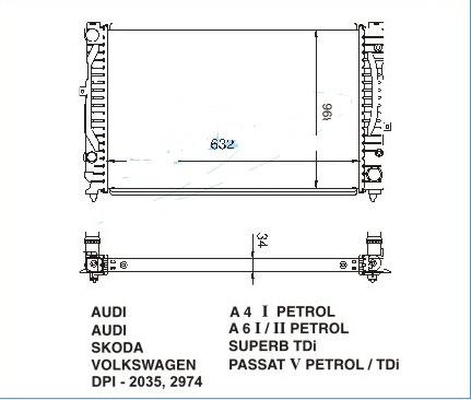 Радиатор AUDI (A4) 1994-1999