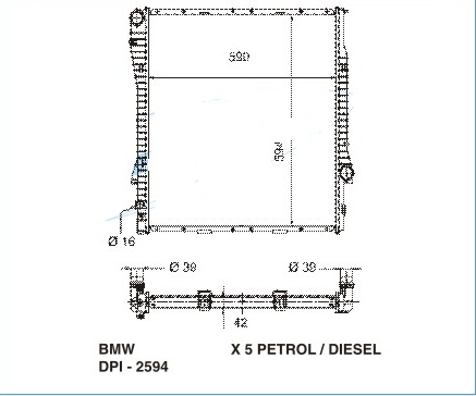 Радиатор BMW X5 (E53) 2000-2004
