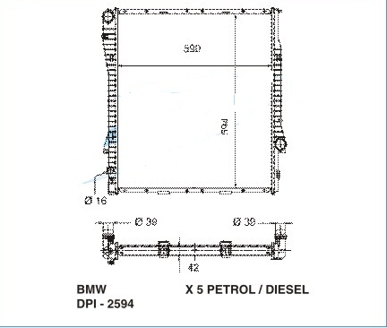 Радиатор BMW X5 (E53) 2000-2004