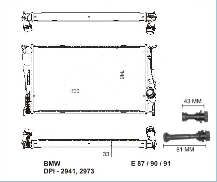 Радиатор BMW 1 (E87) 2004-2011