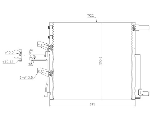 Радиатор кондиционера DODGE RAM 2010-