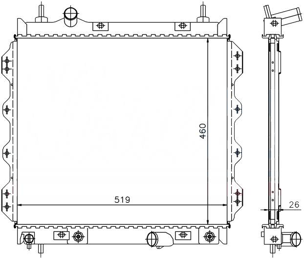 Радиатор CHRYSLER PT CRUISER 2000-2010