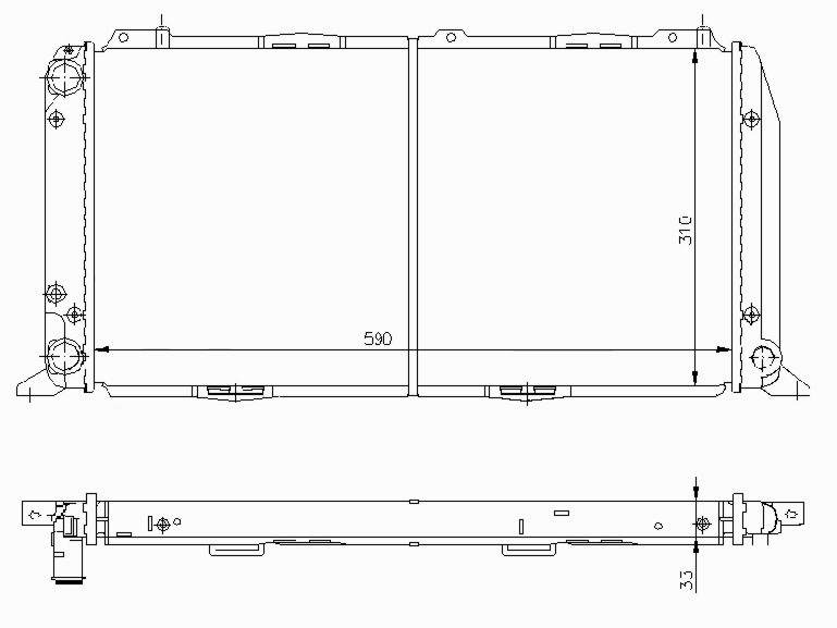 Радиатор AUDI 80 1984-1986