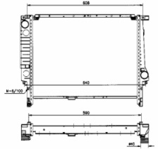 Радиатор BMW 3 (E36) 1990-1998
