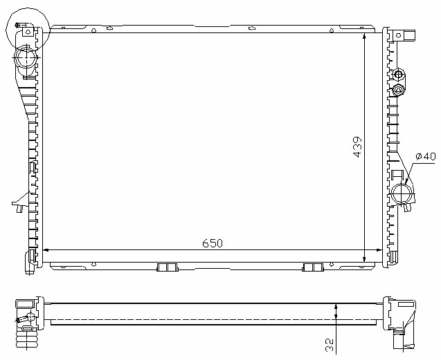 Радиатор BMW 5 (E39) 1996-2000