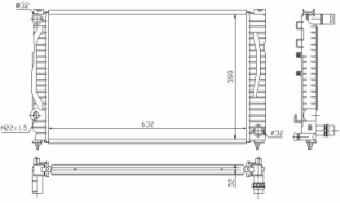 Радиатор AUDI (A4) 1994-1999
