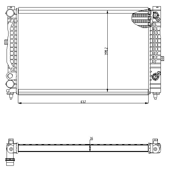 Радиатор AUDI (A4) 1994-1999