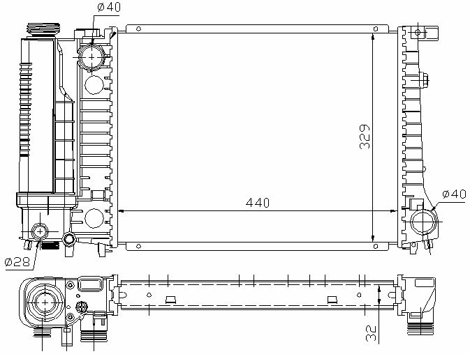 Радиатор BMW 3 (E36) 1990-1998