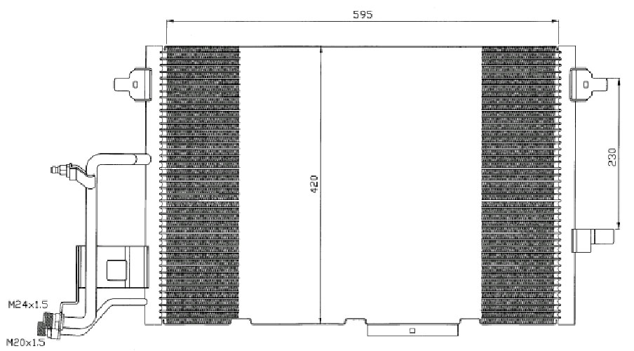 Радиатор кондиционера AUDI (A6) 1997-2001