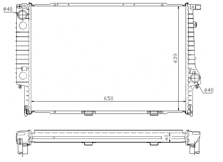 Радиатор BMW 5 (E34) 1988-1995