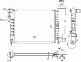 Радиатор CITROEN SAXO 1996-1999