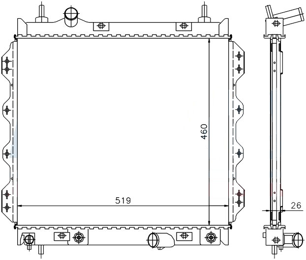 Радиатор CHRYSLER PT CRUISER 2000-2010
