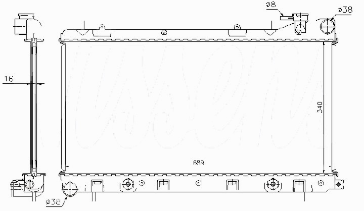 Радиатор SUBARU IMPREZA 1993-2000