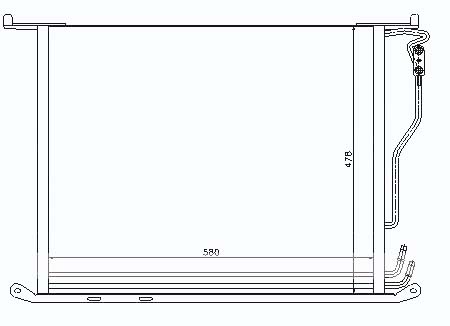 Радиатор кондиционера MERCEDES BENZ (S-kl W220) 1998-2005