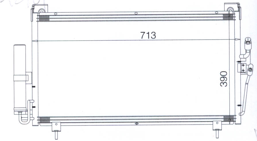Радиатор кондиционера MITSUBISHI OUTLANDER 2002-2006