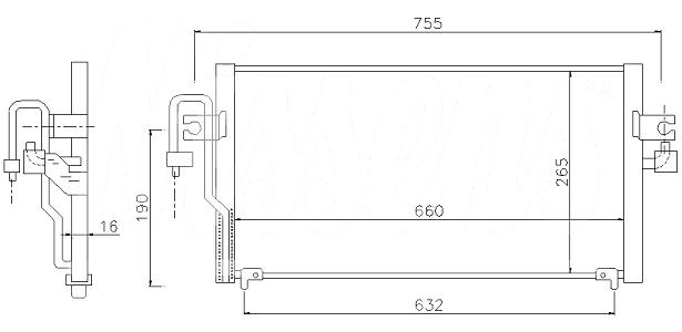 Радиатор кондиционера NISSAN ALMERA (N15) 1995-1999