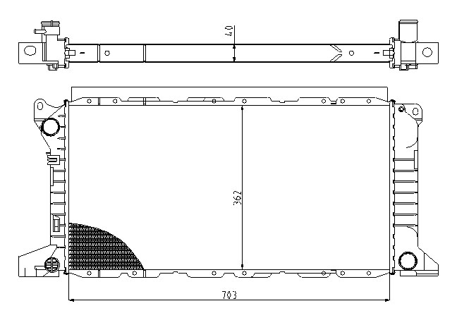 Радиатор FORD TRANSIT 1994-2000