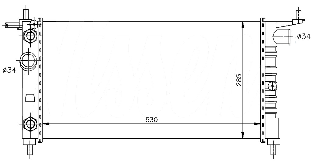 Радиатор OPEL TIGRA 1994-2000
