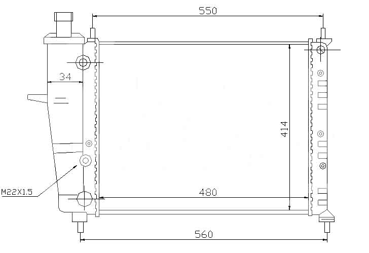 Радиатор FIAT MAREA 1996-