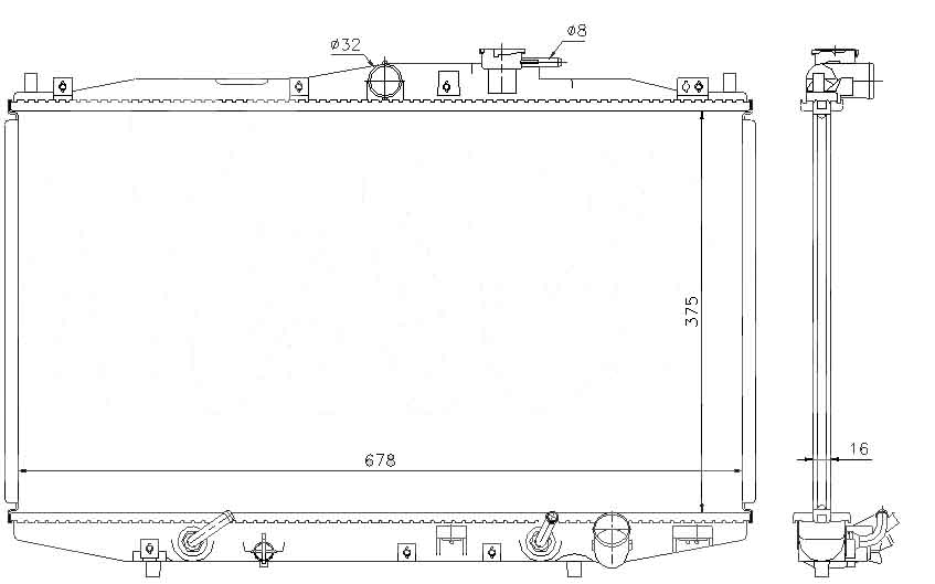 Радиатор HONDA ACCORD 1998-2002