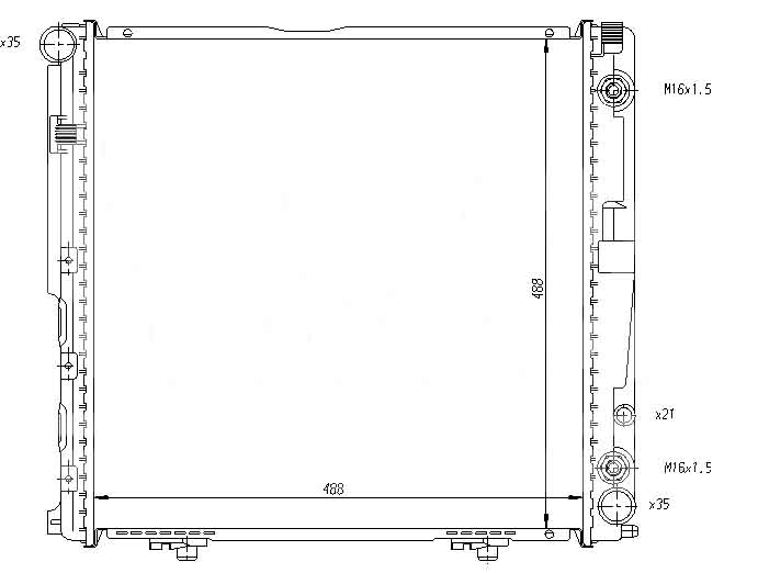 Радиатор MERCEDES BENZ (W124) 1985-1995