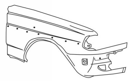 Крыло MERCEDES BENZ (W123) 1976-1984