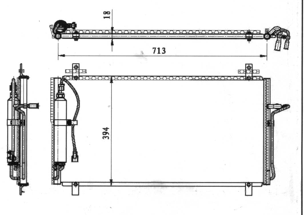Радиатор кондиционера NISSAN Z350 2003-