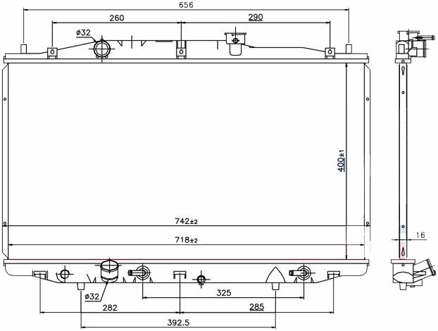 Радиатор HONDA ACCORD 2003-2007