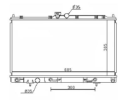 Радиатор MITSUBISHI LANCER 2003-2007